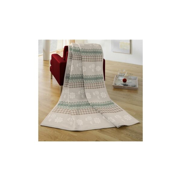 cotton / polyacryl blanket Alpin 150/200 beige