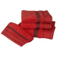 terry towel - ultrasoft - microcotton red