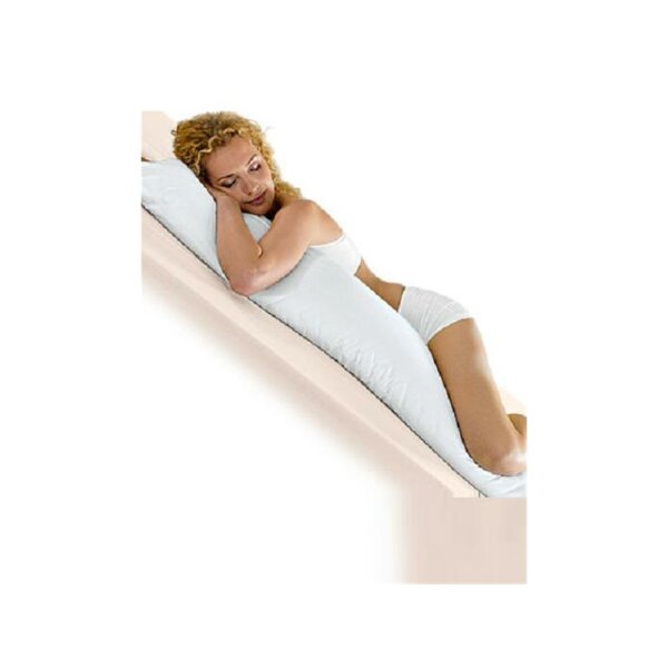 cuscino per chi ama dormire lateralmente 150/40/17 bianco 100% fibra sintetica poliestere