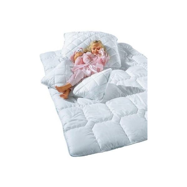 Kinder Steppbett Softy Mono 100/135 weiss 100% Trevira Hohlfaser