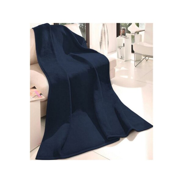 cotton / polyacryl blanket blue 150/200 marineblue