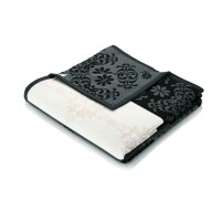 cotton / polyacryl blanket modern 220/240 black