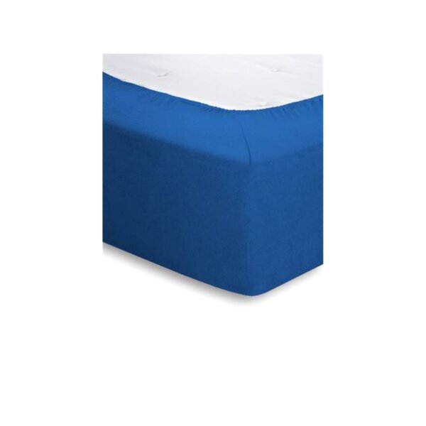 Terry Fitted Stretch Bed Sheet 90/200 royalblue