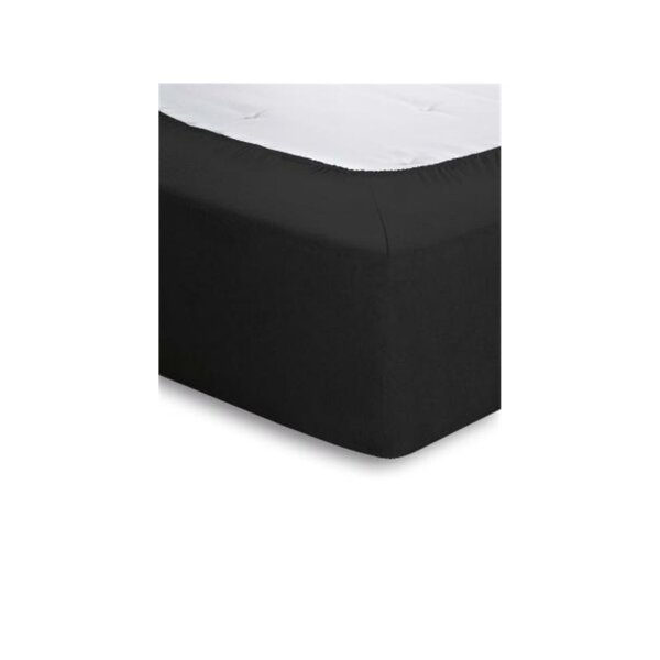 Terry Fitted Stretch Bed Sheet 160/200 black