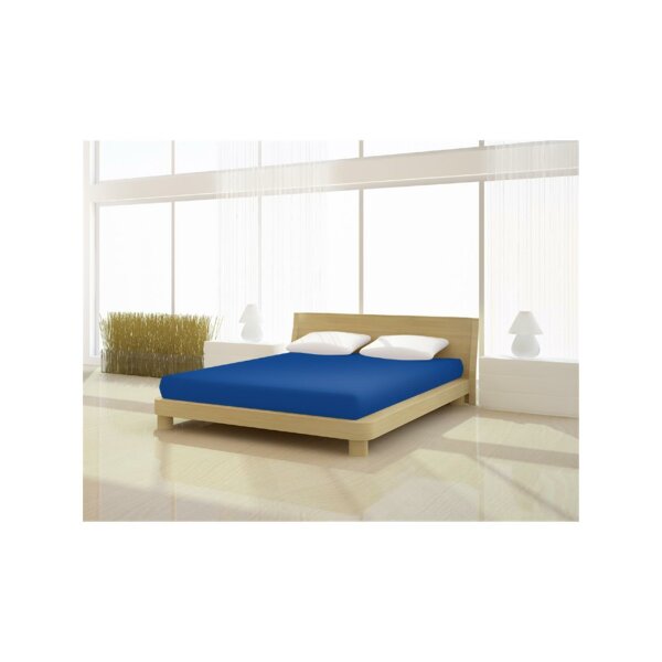 Cotton Jersey Fittet Bed Sheet Premium 90/200 capri blue