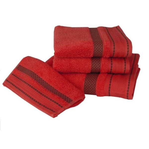 asciugamano in spugna ultrasoft  rosso 50/100