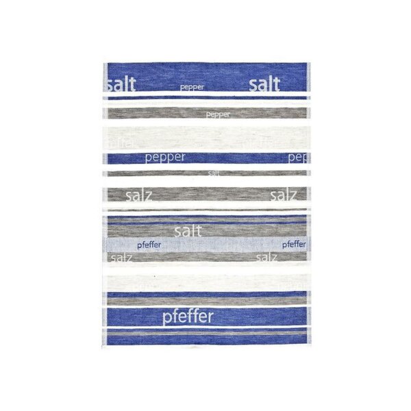 Geschirrtuch elegant Salz und Pfeffer 50/70 blau