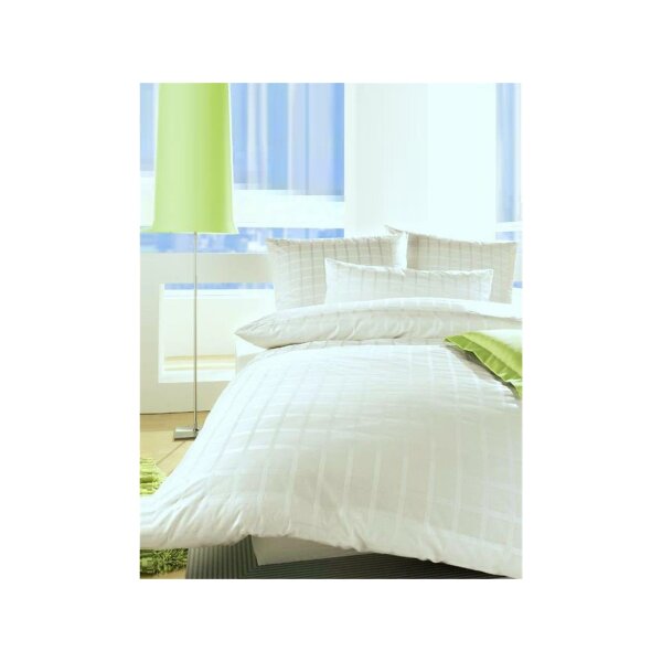 copri piumino damascato quadretti 135/200 + 60/80 bianco