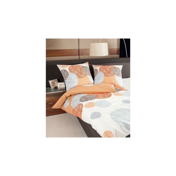 Duvet cover flanell 200/200 + 2x50/80 orange