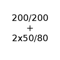 200/200 + 2x50/80